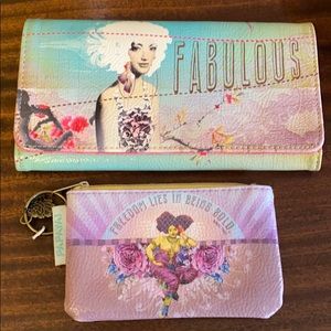 Wallet/clutch and coin purse